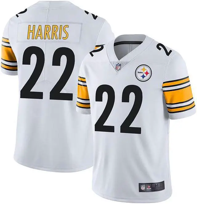 Main image of Meitu Rugby League 2021-2022 Pittsburgh Steelers Smith Schuster Jersey No. 19 Top White Yellow Black