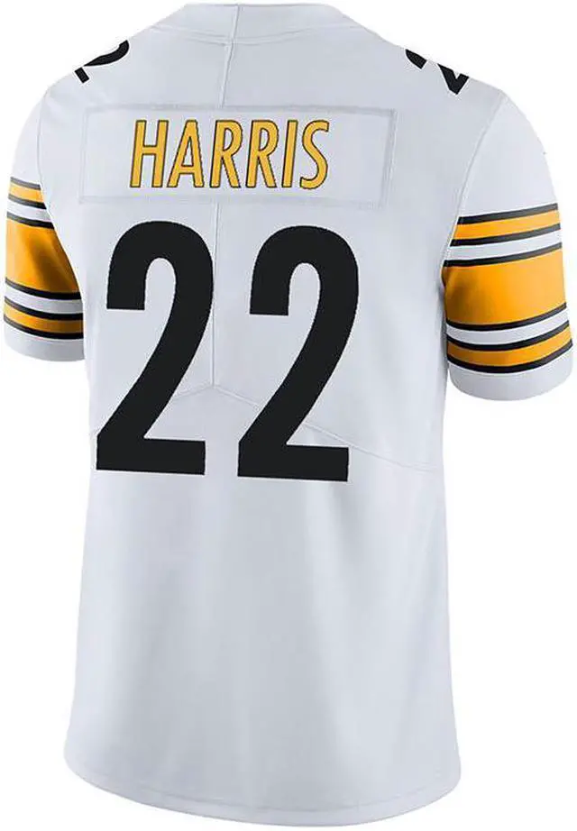 Alt view image 5 of 7 - Meitu Rugby League 2021-2022 Pittsburgh Steelers Smith Schuster Jersey No. 19 Top White Yellow Black