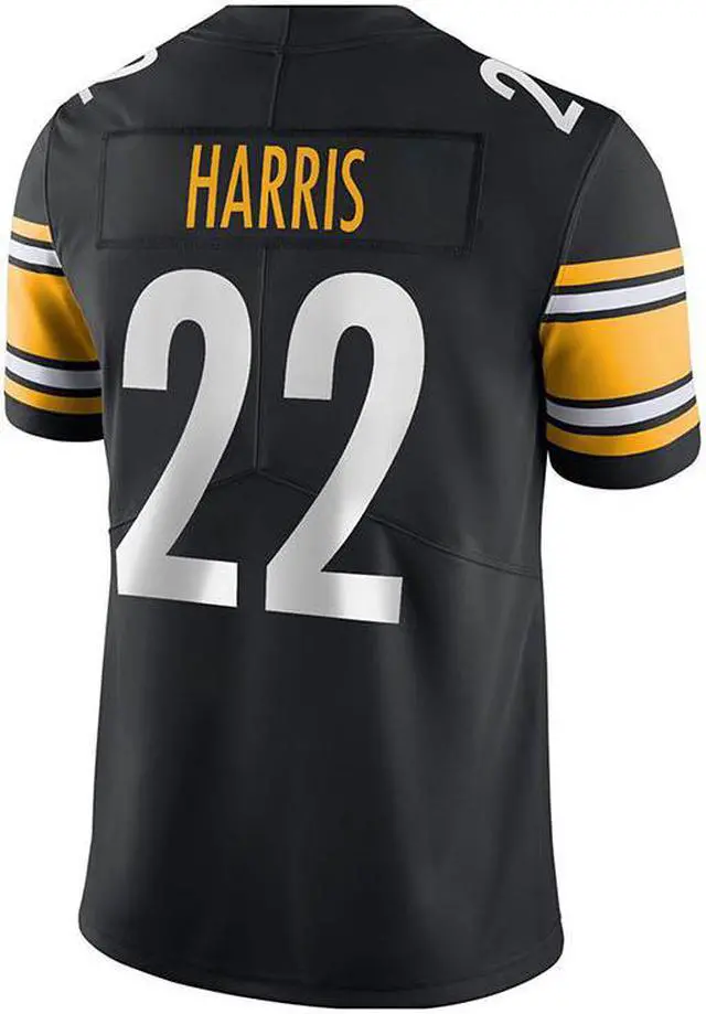 Alt view image 6 of 7 - Meitu Rugby League 2021-2022 Pittsburgh Steelers Smith Schuster Jersey No. 19 Top White Yellow Black