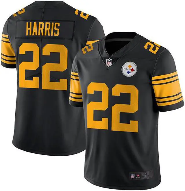 Alt view image 3 of 7 - Meitu Rugby League 2021-2022 Pittsburgh Steelers Smith Schuster Jersey No. 19 Top White Yellow Black