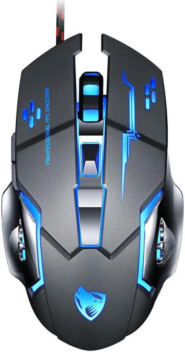Alt view image 6 of 6 - Gaming Mouse Wired 6400 DPI Programmable 7 colors Breathing Light Ergonomic Game USB Computer Mice RGB Gamer Desktop Laptop PC Gaming Mouse, 6 Buttons for Windows 7/8/10 for work game household