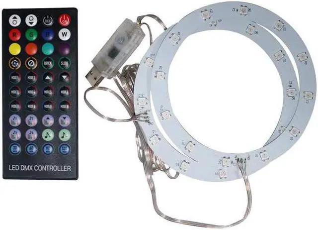 Alt view image 5 of 7 - RGB LED light for PS5, 8-color 400-effect music synchronized color-changing light, suitable for Playstation 5 game console, 5050 RGB DIY decoration accessories, ring light controlled by APP or infrare