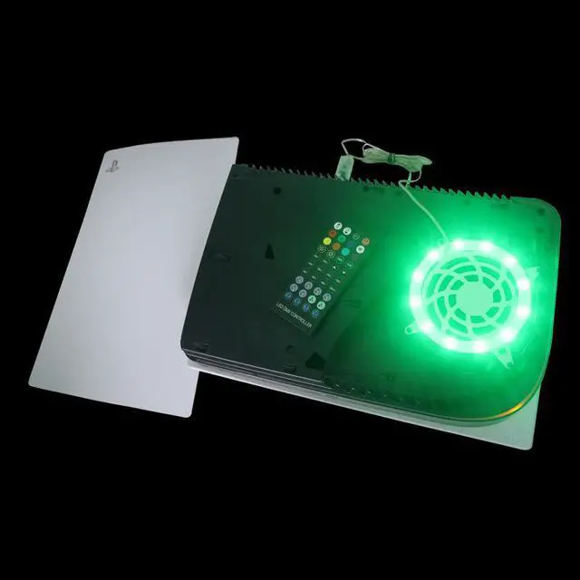 Alt view image 7 of 7 - RGB LED light for PS5, 8-color 400-effect music synchronized color-changing light, suitable for Playstation 5 game console, 5050 RGB DIY decoration accessories, ring light controlled by APP or infrare