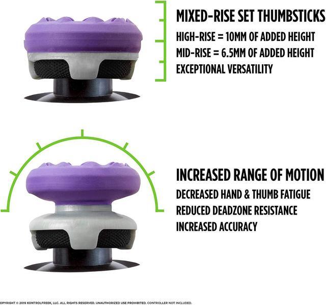 Alt view image 3 of 6 - KontrolFreek FPS Freek Galaxy Purple for Xbox One and Xbox Series X/S Controller | 2 Performance Thumbsticks | 1 High-Rise, 1 Mid-Rise | Purple