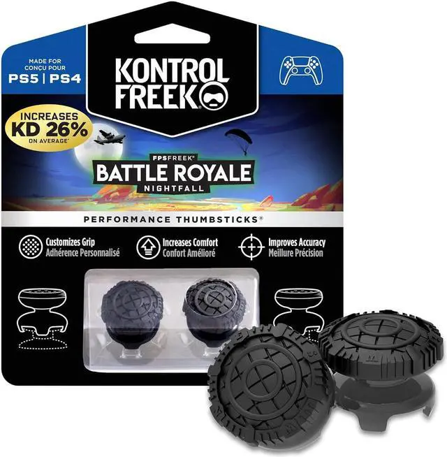 Main image of KontrolFreek FPS Freek Battle Royale Nightfall for PS4 and PS5 | Performance Thumbsticks | 2 High-Rise Convex Black