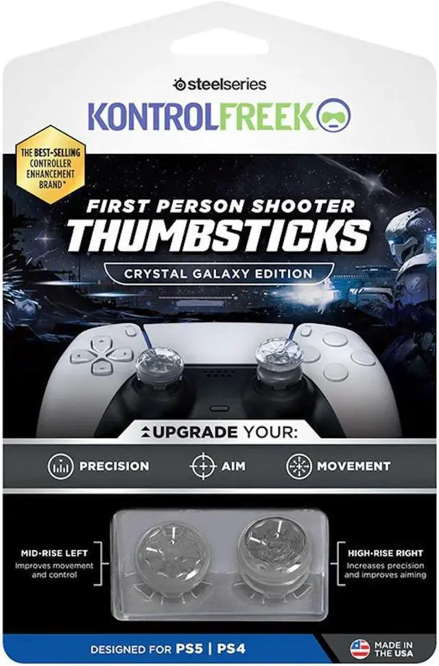 Main image of KontrolFreek FPS Freek Crystal Galaxy for PS4 and PS5 | Performance Thumbsticks | 1 High-Rise, 1 Mid-Rise | Crystal