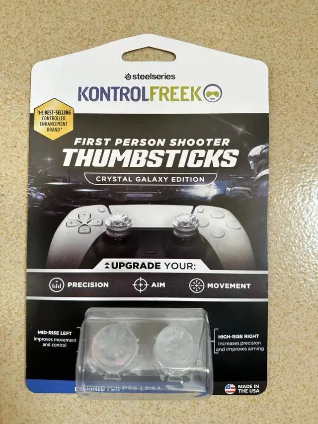 Alt view image 7 of 7 - KontrolFreek FPS Freek Crystal Galaxy for PS4 and PS5 | Performance Thumbsticks | 1 High-Rise, 1 Mid-Rise | Crystal