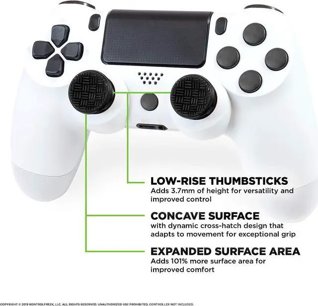 Alt view image 2 of 7 - KontrolFreek FPS Freek Omni for PS4 and PS5 | Performance Thumbsticks | 1 Low-Rise, 1 Low-Rise | Black