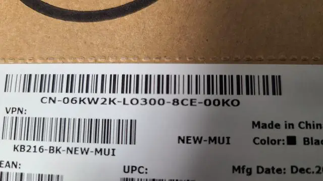 Alt view image 3 of 3 - New Genuine Dell KB216-B Canadian MultiLingual USB Wired Black Keyboard 06kw2k
