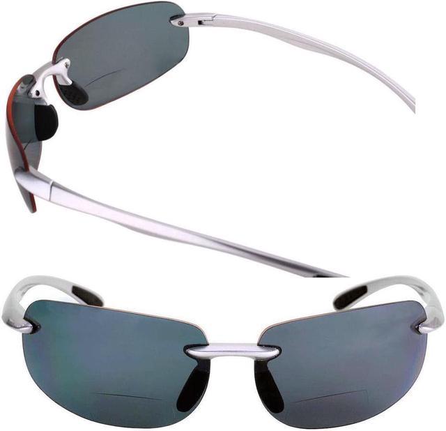The Influencer 2 Pair of Sport Wrap Non-Polarized Bifocal Sunglasses for  Men and Women - Black/Black (Non-Polarized) - 2.00