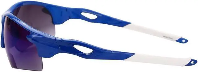 Alt view image 4 of 5 - "The Athlete" Polarized Lightweight Sport Wrap Bifocal Reading Sunglasses for Men and Women +2.50 Blue