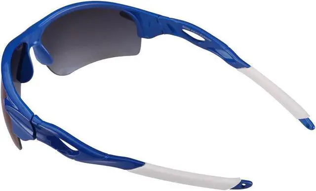 Alt view image 2 of 5 - "The Athlete" Polarized Lightweight Sport Wrap Bifocal Reading Sunglasses for Men and Women +2.50 Blue