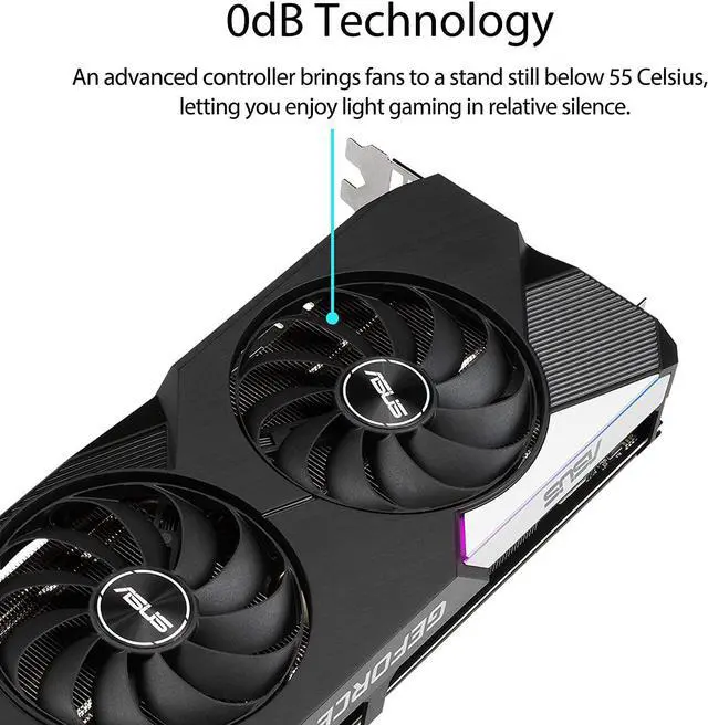 Alt view image 2 of 5 - ASUS GeForce RTX 3070 DUAL 8GB GDDR6 DUAL-RTX3070-8G Video Graphic Card GPU