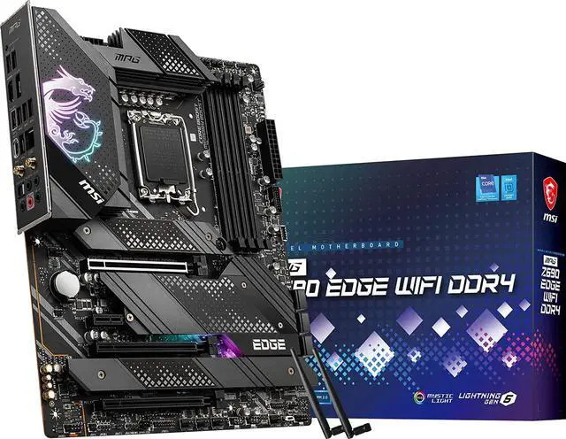 Alt view image 6 of 11 - MSI MPG Z690 Edge Wifi DDR4 Intel LGA 1700 ATX Motherboard