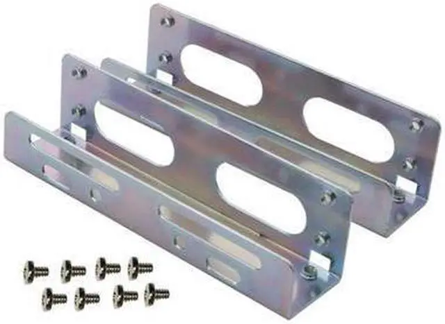 Alt view image 3 of 5 - Internal 3.5" to 5.25" Bay Hard Disk Drive HDD Mounting Bracket Adapter Metal Kit - 3.5 to 5.25 HDD Drive Holder,Convert Any 3.5 Solid State Drive / HDD Into One 5.25 Inch Drive Bay