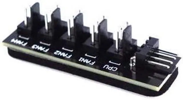 Alt view image 5 of 5 - 1 to 5 Ports 4 pin PWM Fan Hub Splitter - PWM Regulator 12V CPU Cooler / Case / Chasis Cooling Fan Power Cable Adapter Power By PSU Molex 4pin(12V ),40CM Power Cable included