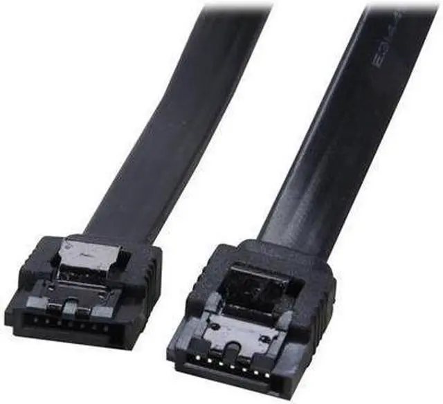 Main image of 10 inch SATA3 SATA III 6Gb/s Serial ATA DATA cable w/ latch Locking for Hard Drive Disk HDD / SSD - Black