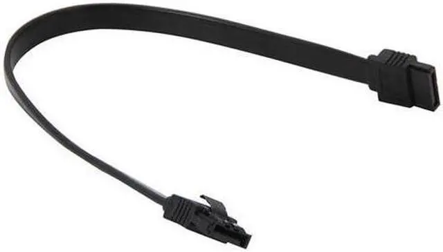 Alt view image 2 of 2 - 10 inch SATA3 SATA III 6Gb/s Serial ATA DATA cable w/ latch Locking for Hard Drive Disk HDD / SSD - Black