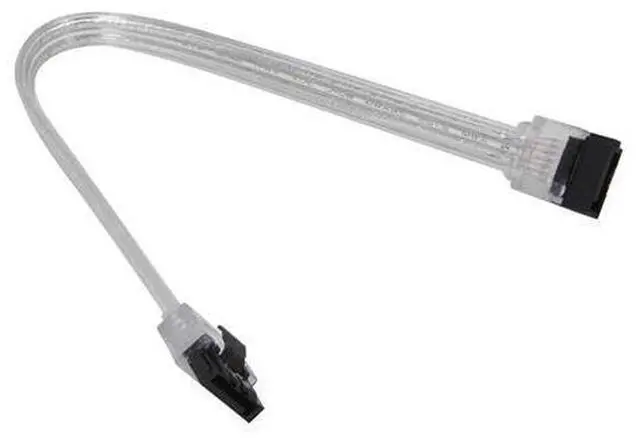 Alt view image 2 of 2 - 10 inch SATA3 SATA III 6Gb/s Serial ATA DATA cable w/ latch Locking for Hard Drive Disk HDD / SSD - Silver