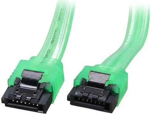 Alt view image 2 of 2 - 6 inch SATA3 SATA III 6Gb/s Serial ATA DATA cable w/ latch Locking for Hard Drive Disk HDD / SSD - UV Green
