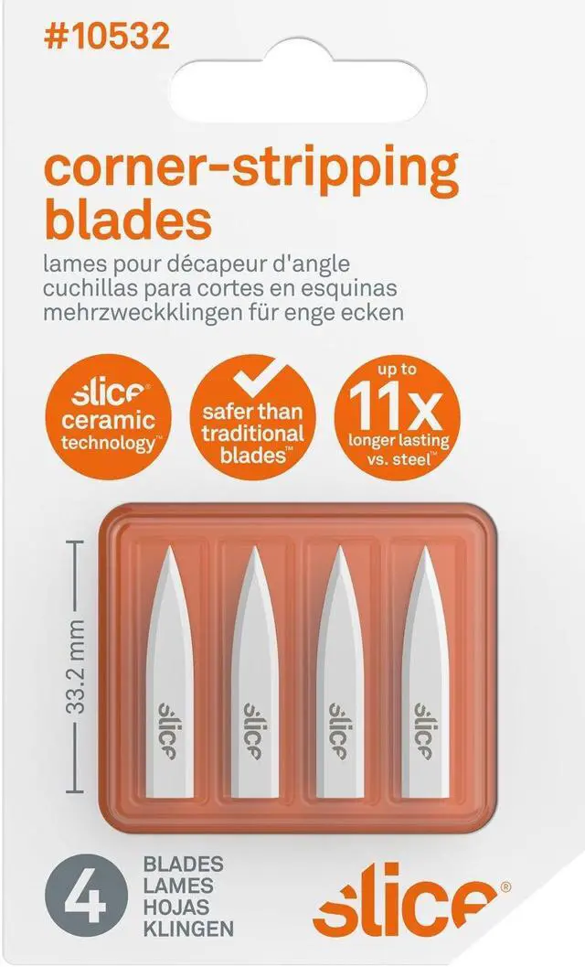 Alt view image 6 of 7 - SLICE 10532 Precision Blade,Double-Edged,White,PK4