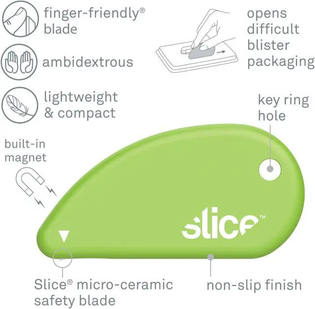 Alt view image 11 of 11 - Slice 00200 Safety Cutters, Micro Ceramic Blade, Green