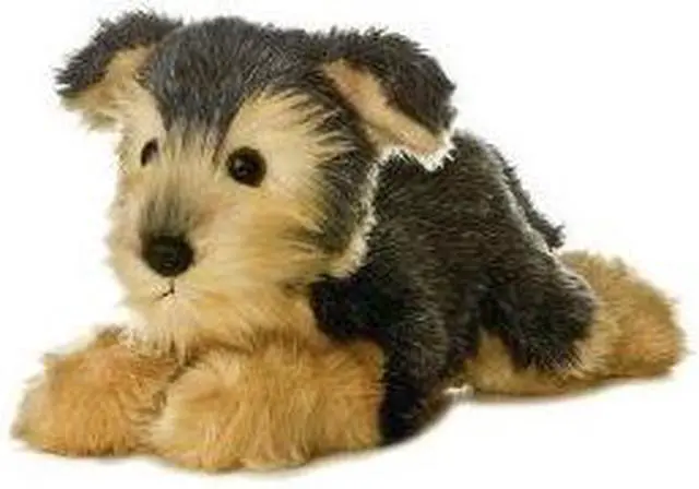 Alt view image 3 of 3 - Aurora® - Medium Gray Flopsie - 12" Yorky - Adorable Stuffed Animal