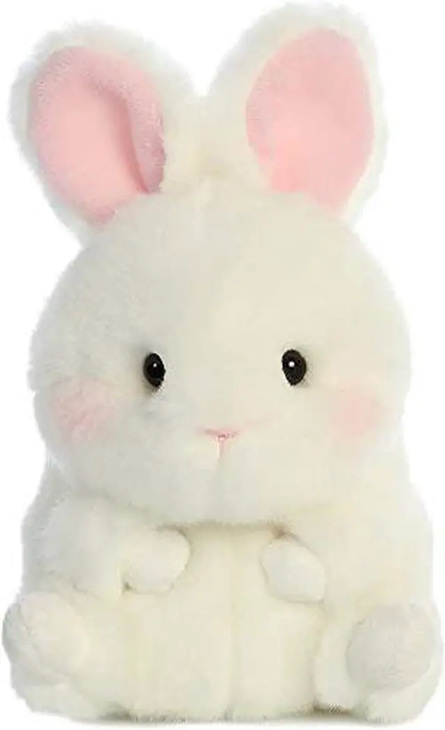 Alt view image 5 of 6 - Aurora® - Mini White Rolly Pet - 5" Bunbun Bunny - Round Stuffed Animal