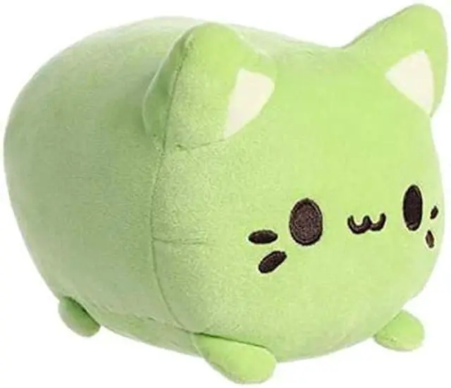 Alt view image 3 of 3 - Aurora® - Small Green Tasty Peach® - 7" Green Tea Meowchi - Enchanting Stuffed Animal