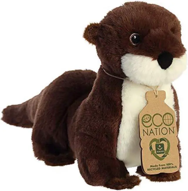 Alt view image 7 of 7 - Aurora® - Large Brown Eco Nation - 13.5" River Otter - Eco-Friendly Stuffed Animal
