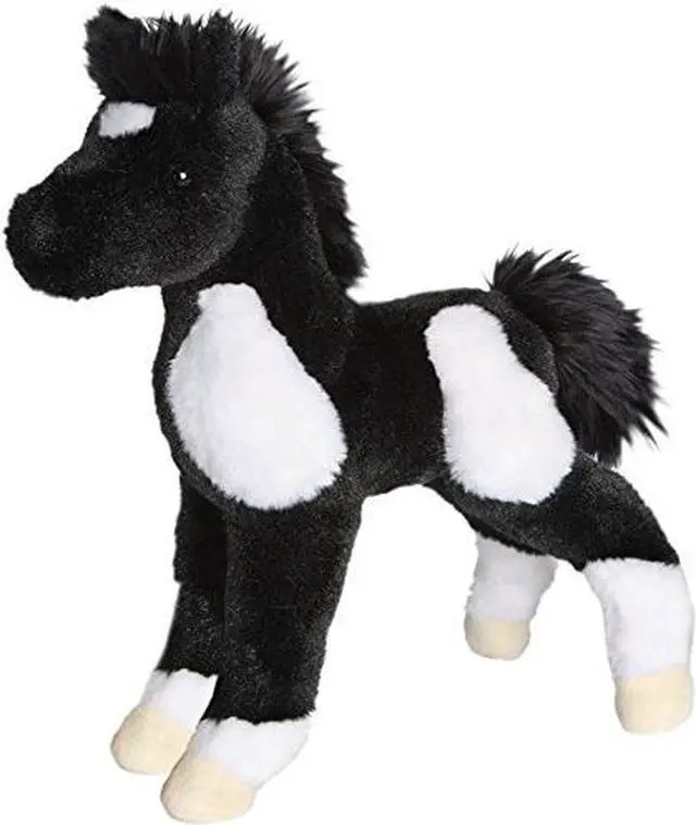Alt view image 4 of 4 - Runner Black and White Paint Foal 10" by Douglas Cuddle Toys