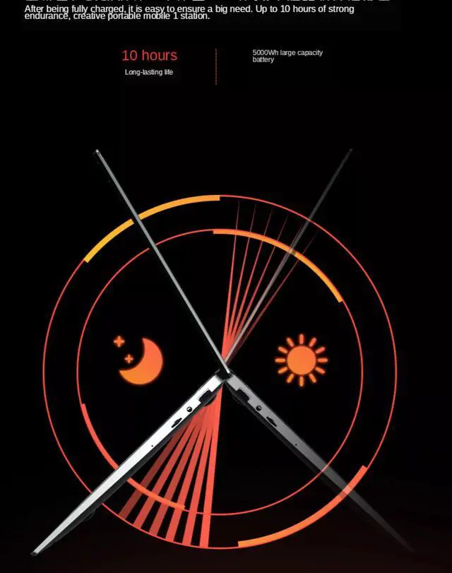 Alt view image 6 of 7 - ZSCMALLS Laptop For Sale 15.6 inch FHD Screen AMD Ryzen R3 2200 CPU Windows 10 Pro Office Online Learning Thin and Light Metal Body Backlit Keyboard Game Book Computer PC School University Business