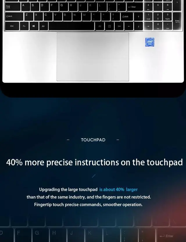 Alt view image 4 of 7 - ZSCMALLS [Intel Core i7] 3 Years Warranty 2020 Laptop Windows 10 RAM8G SSD256G 15.6 inch Narrow-Frame Metal Silver Backlit Keyboard Game Book Student Office Business
