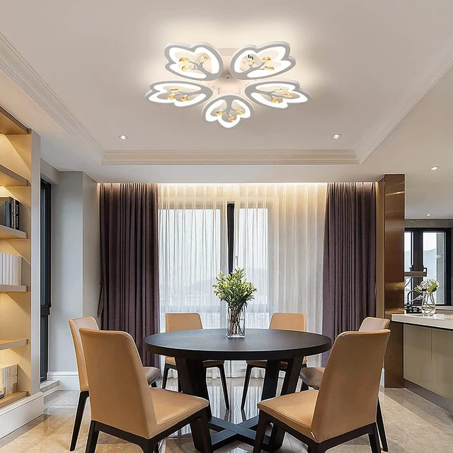 Garwarm Modern LED Ceiling Lights Dimmable Flush Mount Chandeliers ...