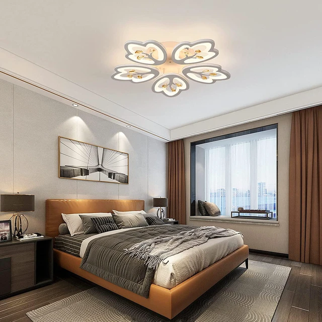 Garwarm Modern LED Ceiling Lights Dimmable Flush Mount Chandeliers ...