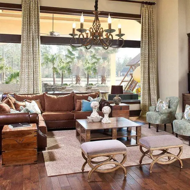 Alt view image 2 of 7 - Garwarm Rustic 6-Light Chandeliers,French Country Vintage Chandelier,Metal in Antique Bronze Pendant Chandelier,Pendant Light Fixture for Island Kitchen Farmhouse Dining Room Living Room