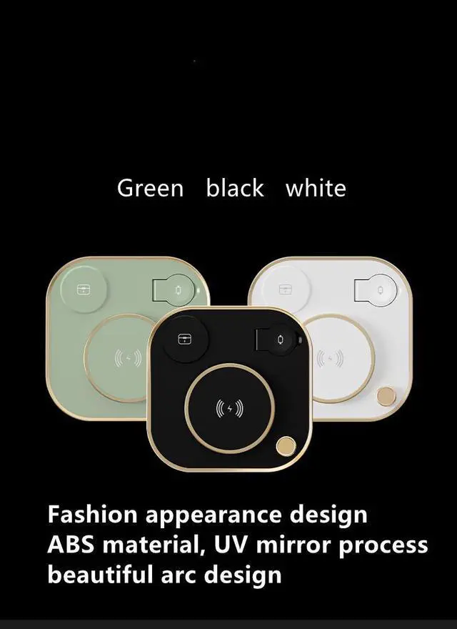 Alt view image 3 of 7 - STARNOONTEK  Four in-one desk lamp wireless charger, 15W fast charging, compatible with all Iphones, Android phones, iWatch Series, AirPods Black