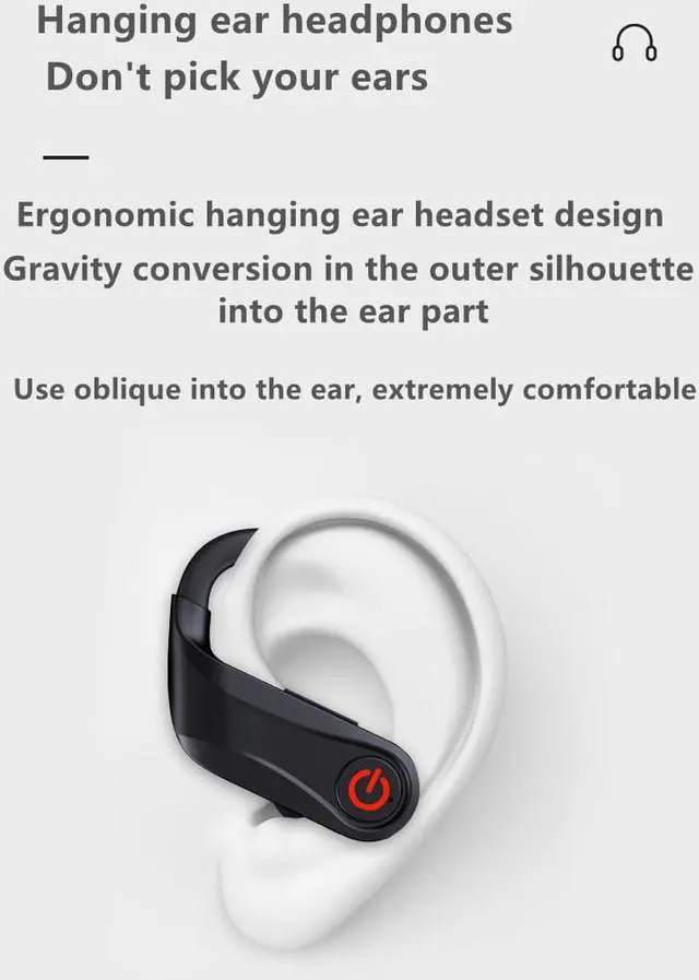 Alt view image 3 of 7 - STARNOONTEK Wireless Bluetooth headset in-ear TWS business movement noise reduction led digital display universal waterproof two ears