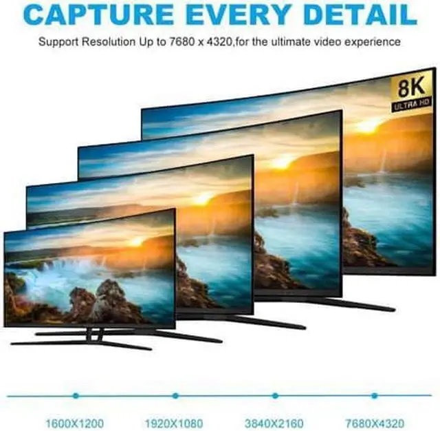 Alt view image 2 of 7 - [VESA Certified] Cable Matters10 ft DisplayPort Cable 1.4, Support 8K 60Hz, 4K 144Hz (DisplayPort 1.4 Cable) with FreeSync, G-SYNC and HDR for Gaming Monitor, PC, RTX 3080/3090, RX 6800/6900 10 ft.