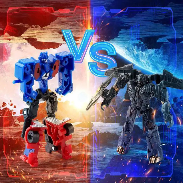 Alt view image 3 of 6 - vibebli 8 Pcs Car Robot Toys, 3.5 inch Small Deformation Robots,transformer, Mini Action Figures, Birthday Gifts
