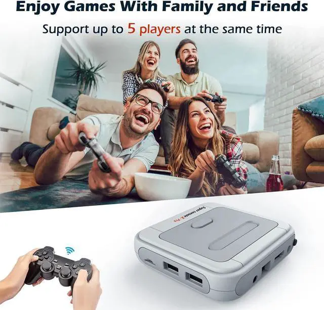 Alt view image 5 of 6 - vibebli Retro Game Console, Super Console X PRO Built-in 50,000+ Games, Video Game Console Systems for 4K TV HD/AV Output, Dual Systems, Compatible with PS1/PSP/MAME/ATARI 256G