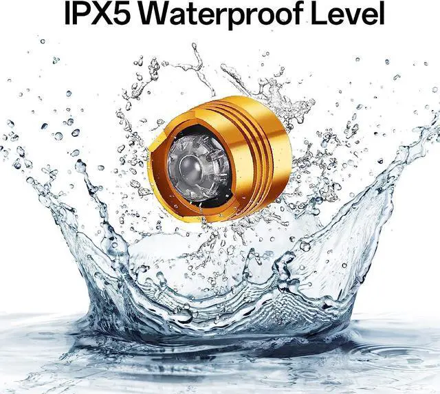 Alt view image 3 of 6 - vibebli Rechargeable Headlights for Croc 2pcs, Flashlights Attachment for Croc, Charms Accessories Headlights for Kids Adults Men Women, Clip on Clog Headlights for Crock Shoes Gold