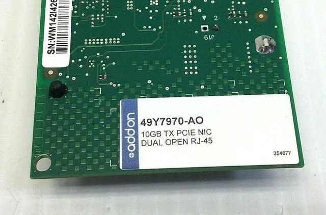 Alt view image 2 of 6 - Ibm 49Y7970 49Y7970-Ao 5462-Ac1 X3650 M5 7148-Ac1 X3690 X5 Dual Port 10Gb Rj-45