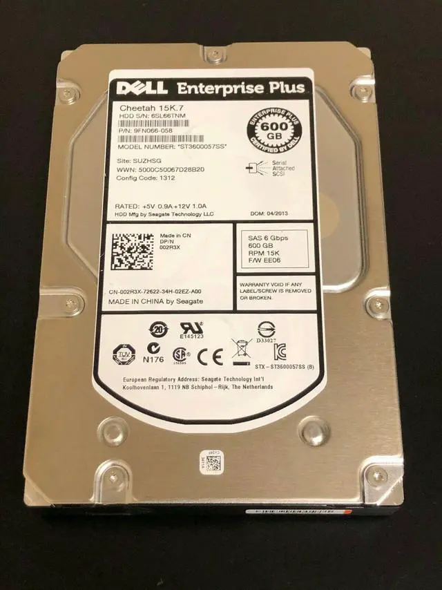 Alt view image 3 of 12 - DELL 02R3X Equallogic 600Gb 15000Rpm Sas6Gbits 3.5Inch Form Factor Hard Drive With Tray( )For Ps4000Xv