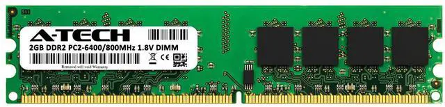 Alt view image 2 of 2 - 2GB DDR2 PC2-6400 DIMM (Replacement for Kingston KVR800D2N6K2/4G) Memory RAM