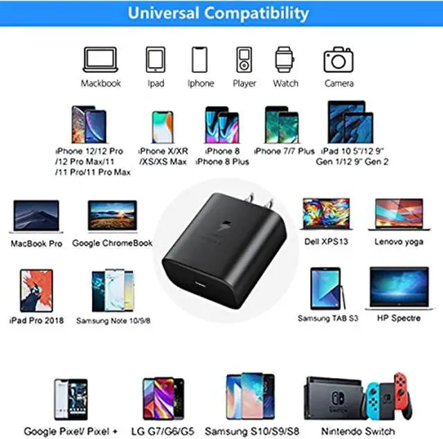 Alt view image 2 of 7 - Super Fast Charger,45W Usb C Wall Charger Fast Charing For Samsung Galaxy S22/S22+/S22 Ultra/Note 10+/S21/S20/Note 20, Z Fold 3, Tab S7/S7+/Z Flip,With 5Ft C Charger Fast Charging Cable
