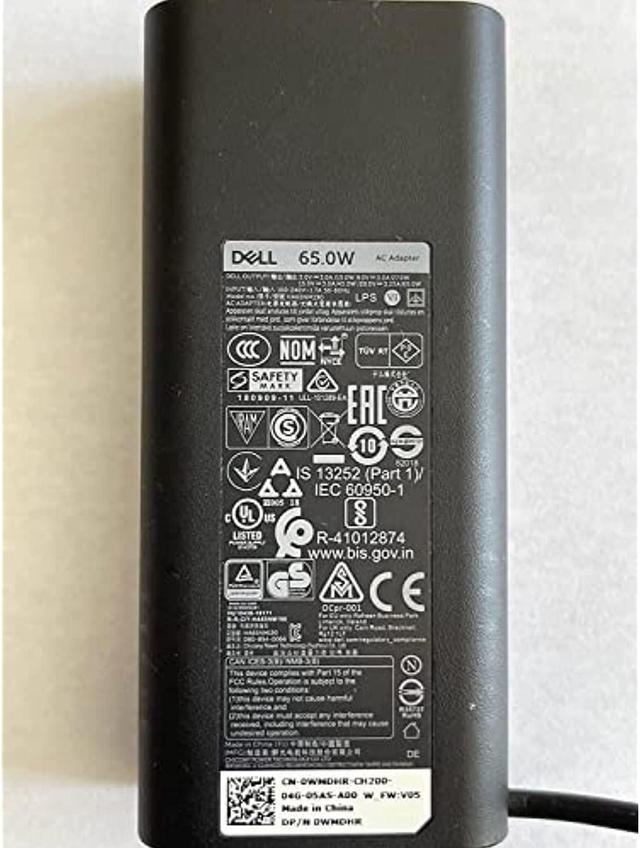 Dell Laptop Charger 65W Watt Usb Type C Ac Power Adapter La65nm190/Ha65nm190/Da65nm190  Include Power Cord For Dell Xps 12 9250