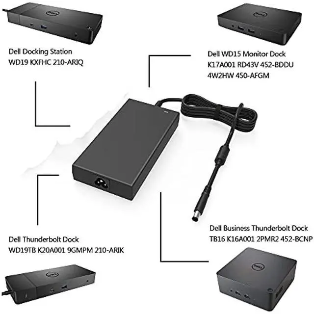 Alt view image 5 of 7 - Replacement Dell 180W Power Adapter Compatible With Dell Alienware 15 R1 R2; Inspiron One 23Xx (2350 2320); Precision 15 7000 (7510) 17 7000 (7710); Optiplex 3011 Aio; M4600 M4700 M4800 Da180pm111