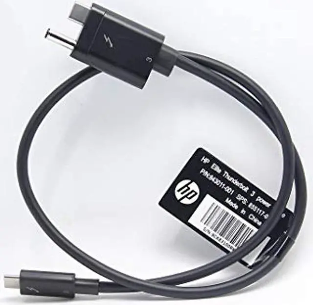 Main image of Thunderbolt 3 Cable: Custom End (Ac+Usb Type-C To Usb Type-C) For Hp Part Number: 843011-001