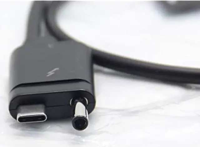 Alt view image 2 of 4 - Thunderbolt 3 Cable: Custom End (Ac+Usb Type-C To Usb Type-C) For Hp Part Number: 843011-001